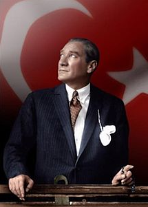 Mustafa Kemal Atatürk - Drapeau Turquie