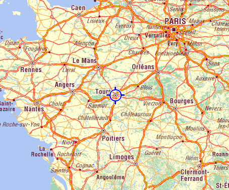 Carte de France - Tours