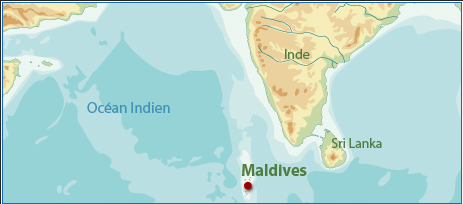 Carte Les Maldives - Asie