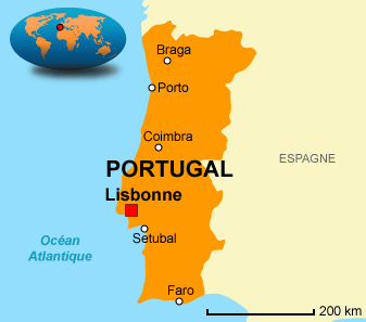 lisbonne carte du monde