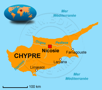 chypre carte - map cyprus