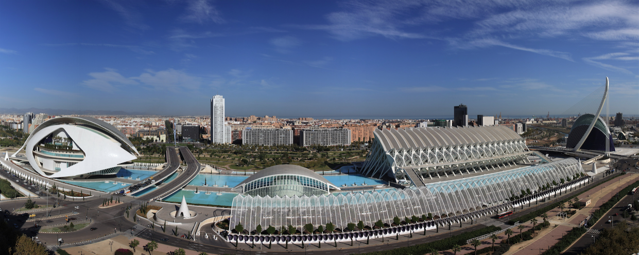 Panorama Ciudad de las Artes y las Ciencias - Valencia Spain